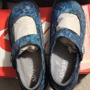 Women's Alegria size EU 42 green/glitter Mary Jane shoes